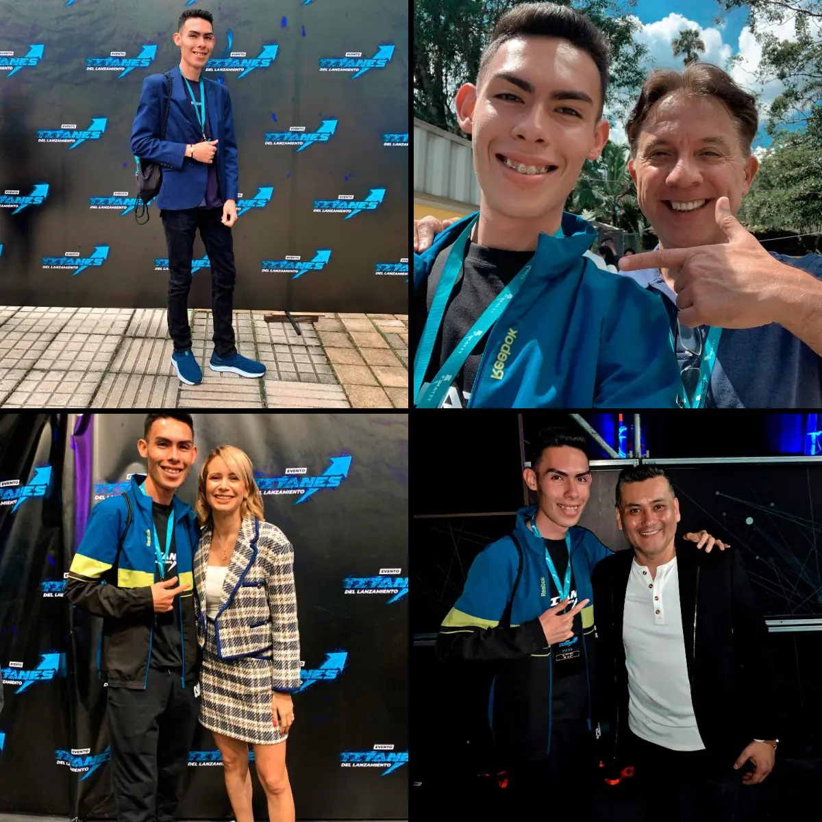Collage del evento Titanes de Lanzamiento: Nico González con varios referentes del marketing